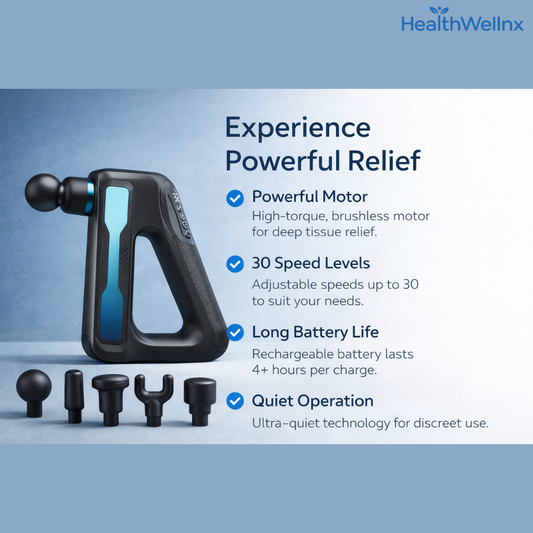 Flexible Power for Targeted Relief — Healthwellnx Charge Flex Massage Gun