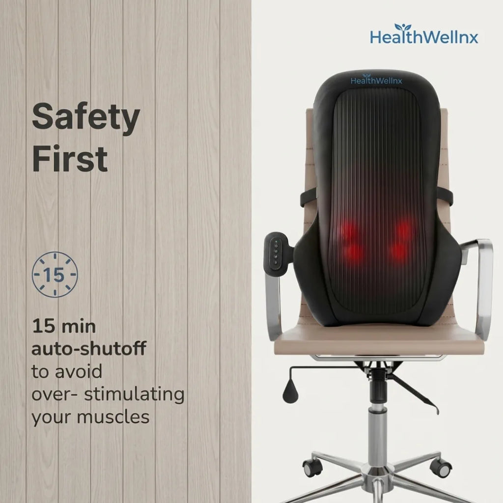 Healthwellnx Shiatsu Revive Back Massager Cushion With Heat