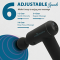 HealthWellnx Deep Tissue Massage Gun – Powerful 24W Percussion Body Massager with 6 Speed Levels, 4 Massage Heads & Cordless Rechargeable Design for Muscle Relaxation & Recovery