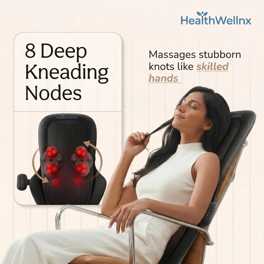 Healthwellnx Shiatsu Revive Back Massager Cushion With Heat